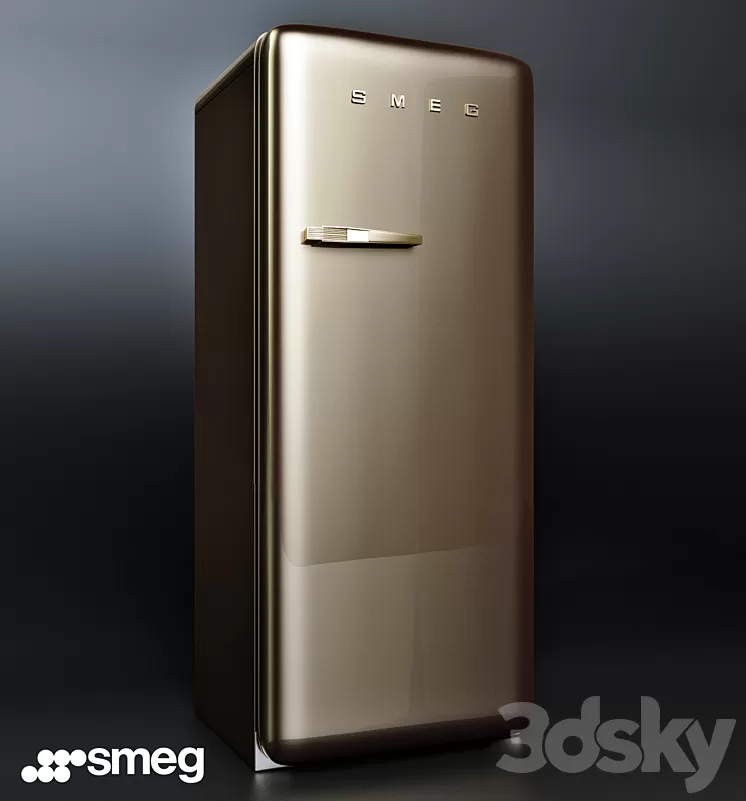 Smeg Fridge 3D Model Smeg Fridge 3D Model