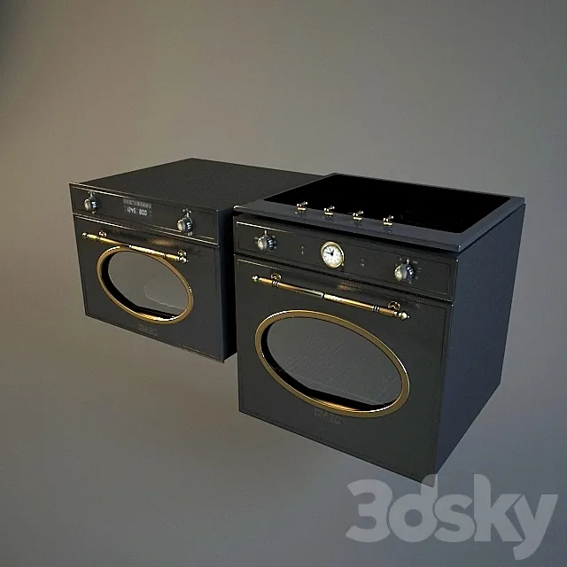 Smeg hob. oven. microwave 3DModel Smeg hob. oven. microwave 3DModel