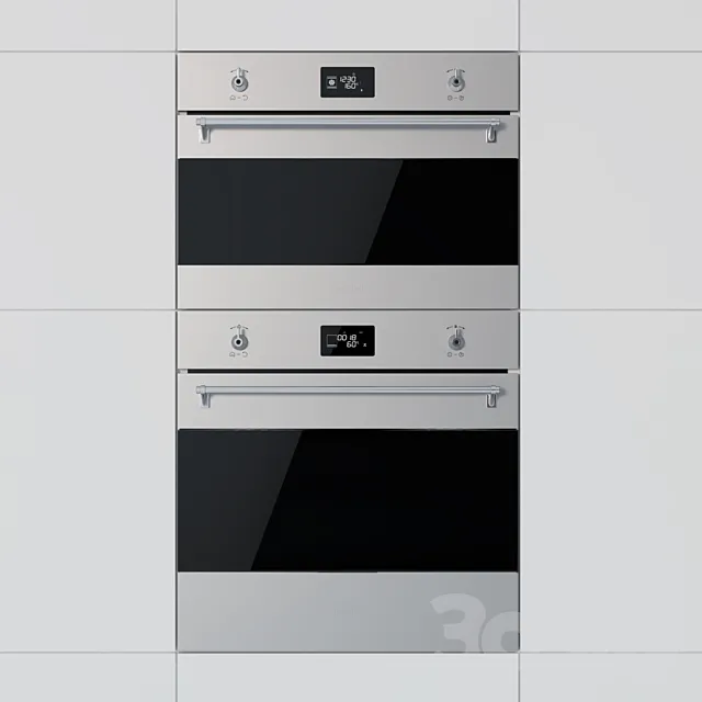 Smeg – oven SFP6390XE and compact oven SF4390MCX 3DModel