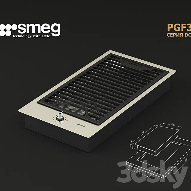 Smeg PGF30B 3D Model Smeg PGF30B 3D Model
