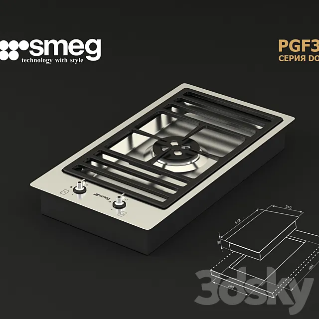 Smeg PGF31G 3D Model Smeg PGF31G 3D Model