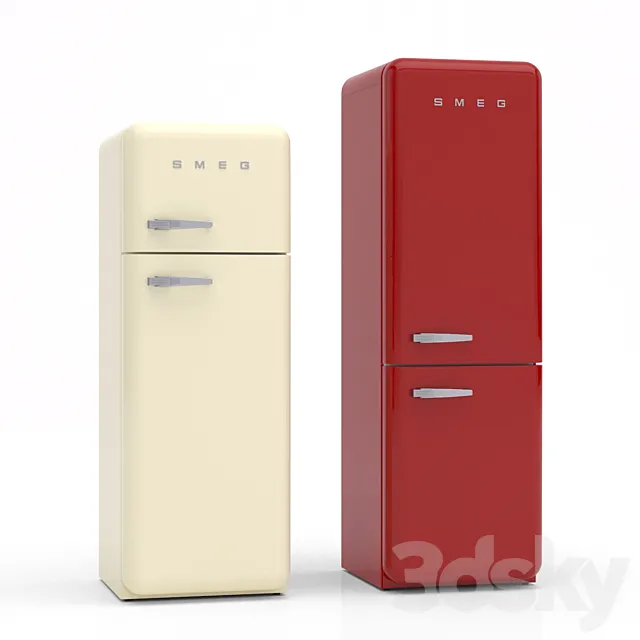 smeg refrigerator 3D Model