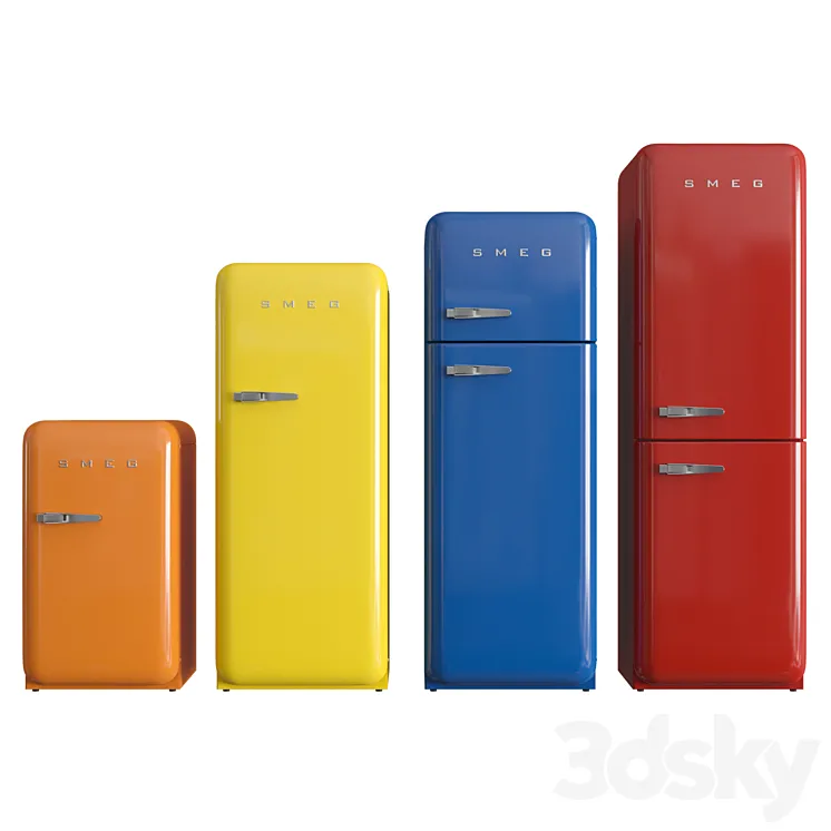 Smeg Refrigerators_01 3D Model Free Download