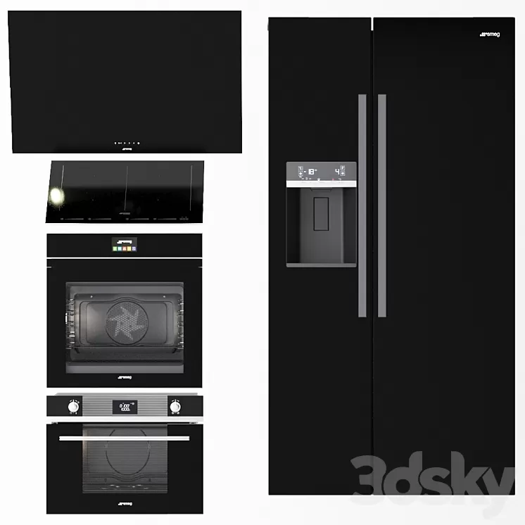 Smeg Technique Set 3D Model Smeg Technique Set 3D Model