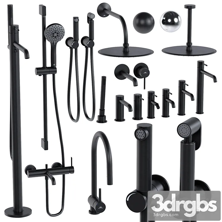 Smesiteli Noken Round By Porcelanosa Bathroom Faucet Taps Set 3D Model Download