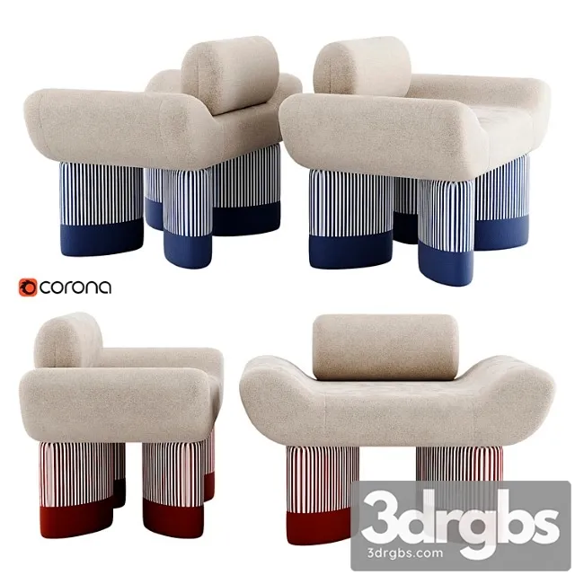 Smile chair by giancarlo valle 3D Model Download