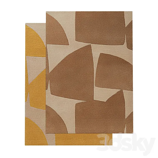 Smilla Beige Yellow by Benuta 3D Model