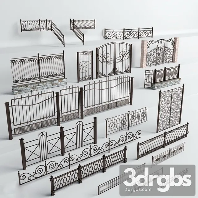 Smithery Gate Set 3D Model Download