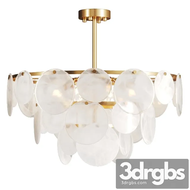 Smoked glass hanging disc chandelier jacklyn 3D Model Download