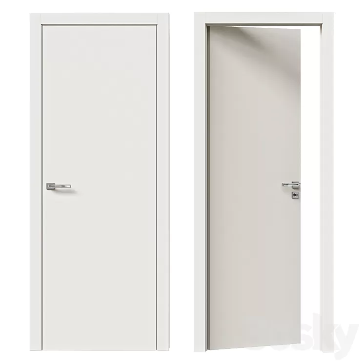 Smooth interior door ALFA 3D Model Free Download