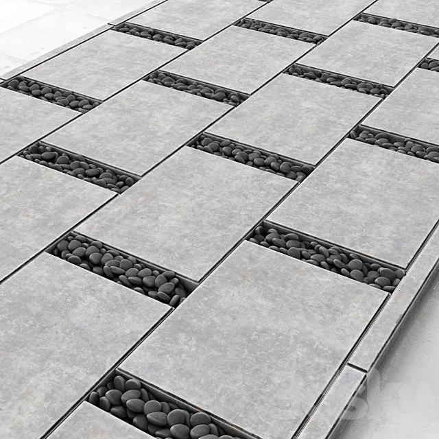 Smooth Pebble Slabs _ Title smoooth pebble 3D Model Smooth Pebble Slabs _ Title smoooth pebble 3D Model