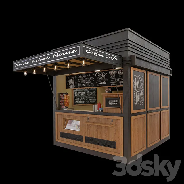 Snack Place Döner 3D Model Snack Place Döner 3D Model