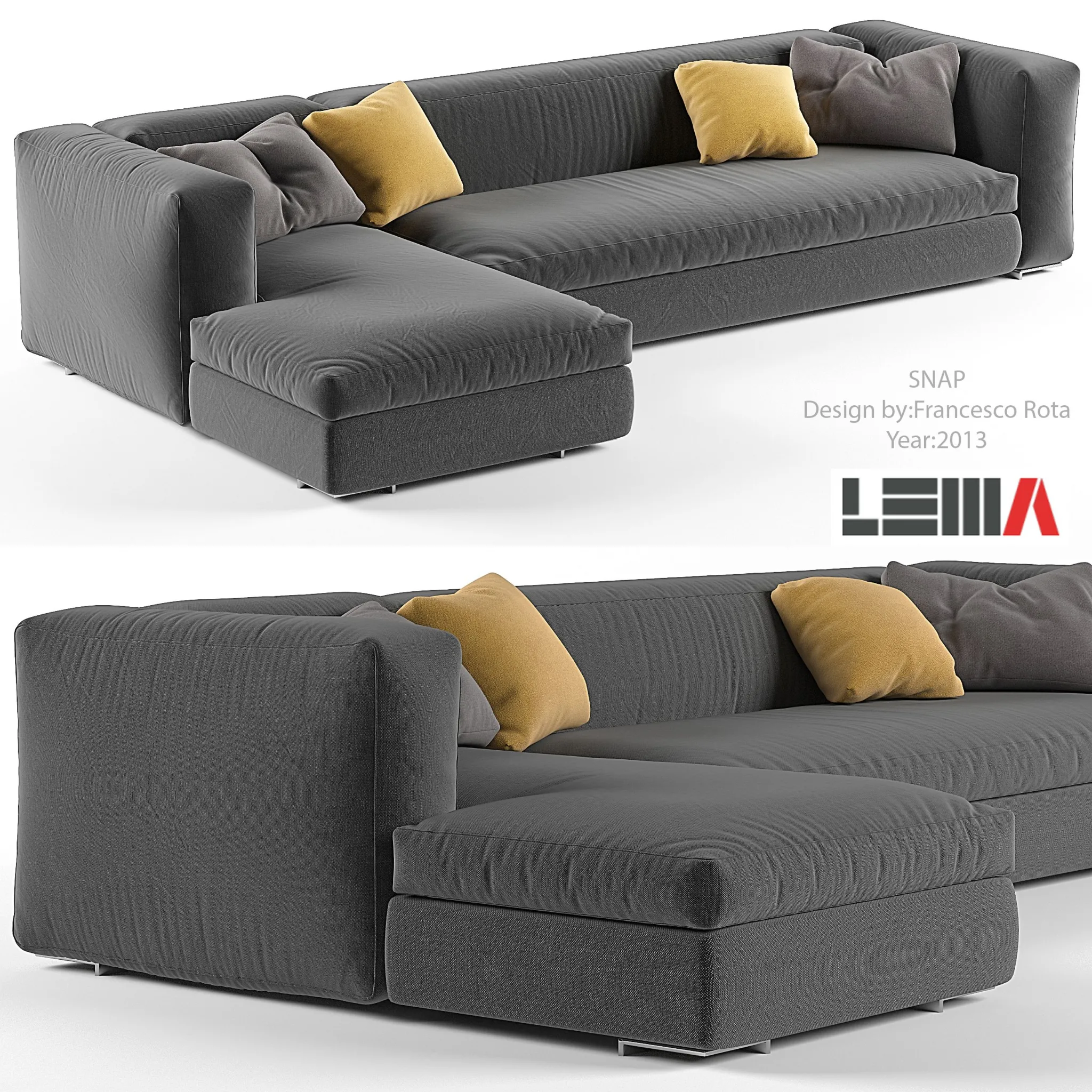 Snap sofa by Lema 3D Model