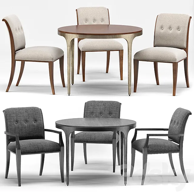 Snappy Dining Chair Eda Dining Table 3D Model