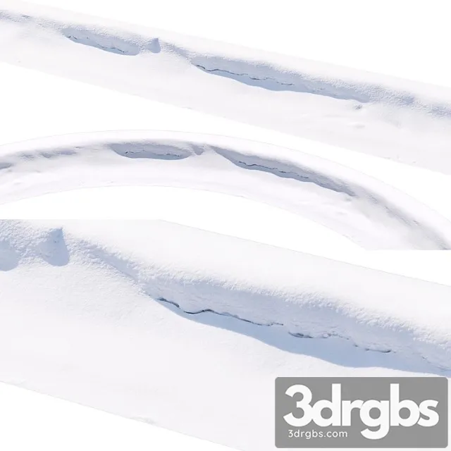 Snezhnyi Sugrob U Dorogi 3D Model Download