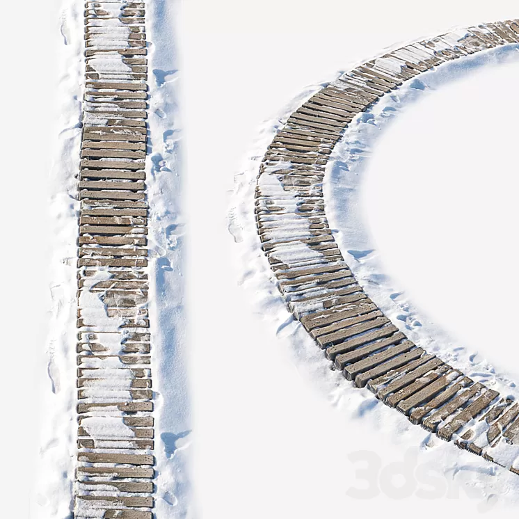 Snow trail_3 3D Model