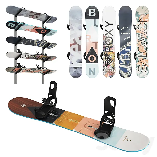 Snowboards 3DModel