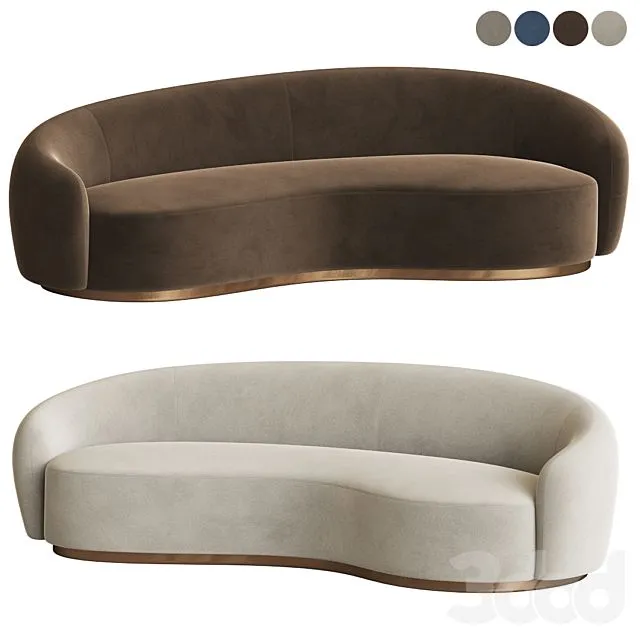 Snowglobs Austin Curved Sofa 3D Model Snowglobs Austin Curved Sofa 3D Model