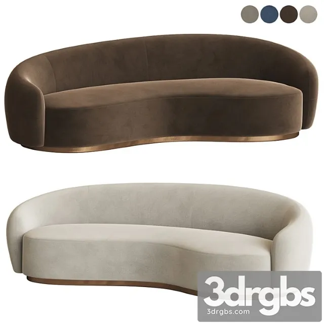 Snowglobs Austin Curved Sofa 3D Model Download