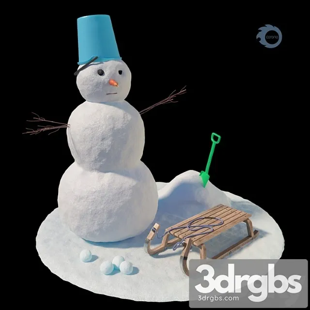 Snowman 2 3D Model Download