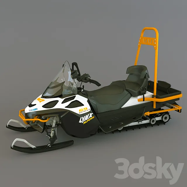 Snowmobile Ranger Alpine 3D Model
