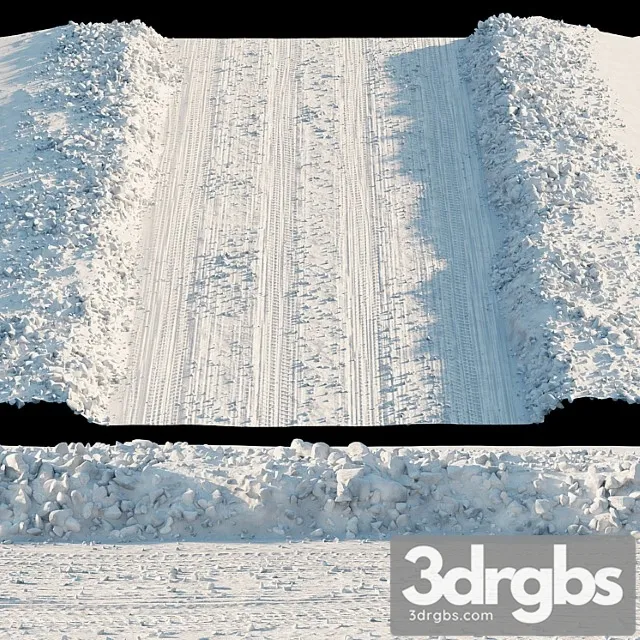 Snowy Road 3D Model Download