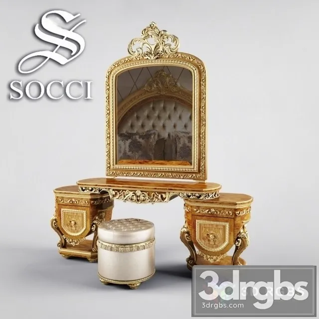 Socci Allure Dressing Table 3D Model Download