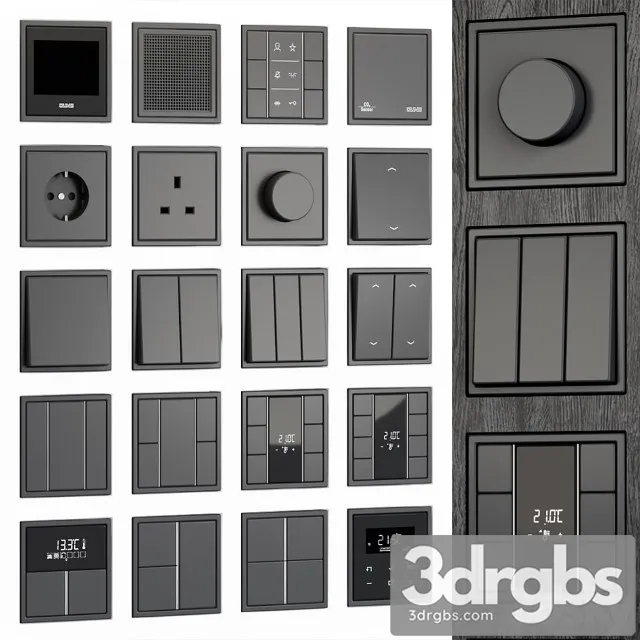 Socket Switch Jung LS Zero 3D Model Download