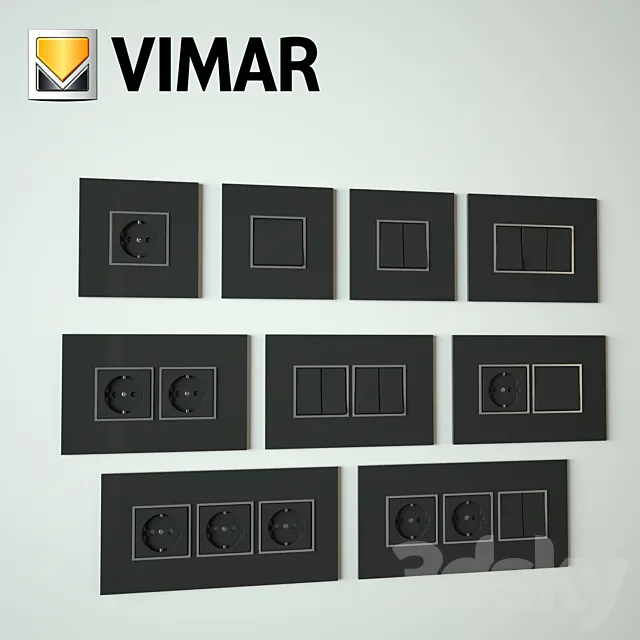 Sockets and switches Vimar Eikon Evo 3D Model Sockets and switches Vimar Eikon Evo 3D Model
