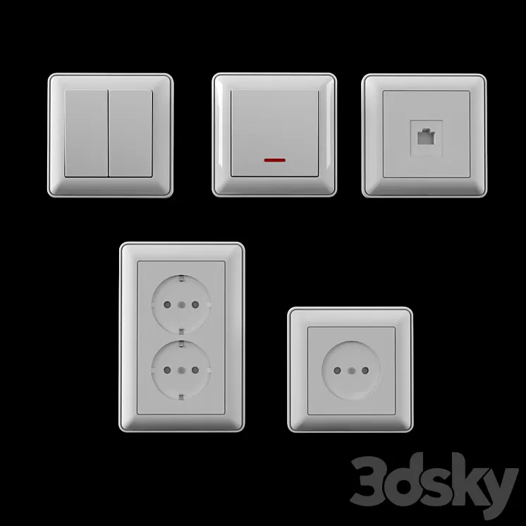 sockets switches 3D Model