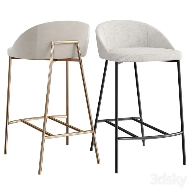 Soco Counter Stool Charcoal 3D Model