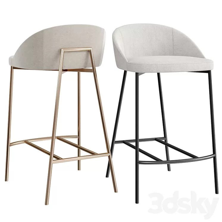 Soco Counter Stool Charcoal 3D Model Free Download