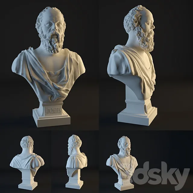 Socrates Bust 3D Model
