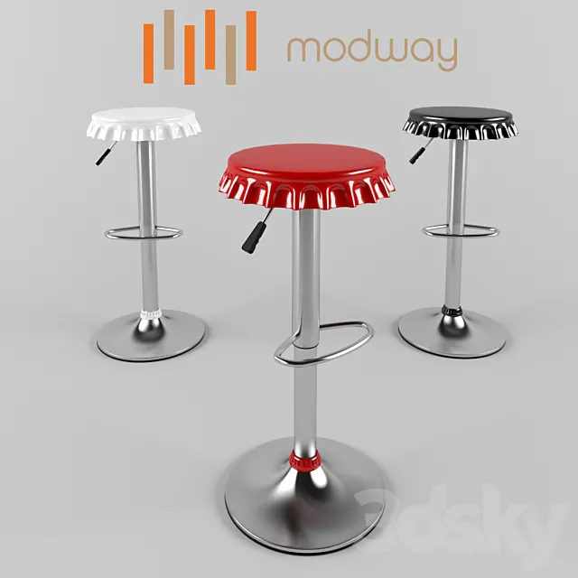 Soda Bar Stool by Modway Furniture 3D Model Soda Bar Stool by Modway Furniture 3D Model