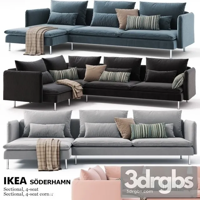 Soderhamn Coner Sofa Set 3D Model Download
