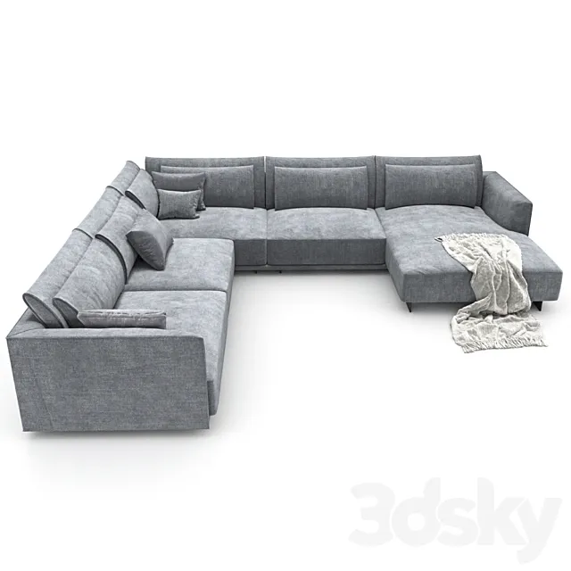 Sofa 172 – Natuzzi_LongBeach 2911 3D Model Sofa 172 – Natuzzi_LongBeach 2911 3D Model