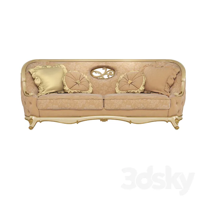 Sofa 3 post Frandiss Coll. C 2017 3D Model