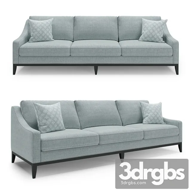 Sofa 3 Seater Dengan List Kaki 3D Model Download