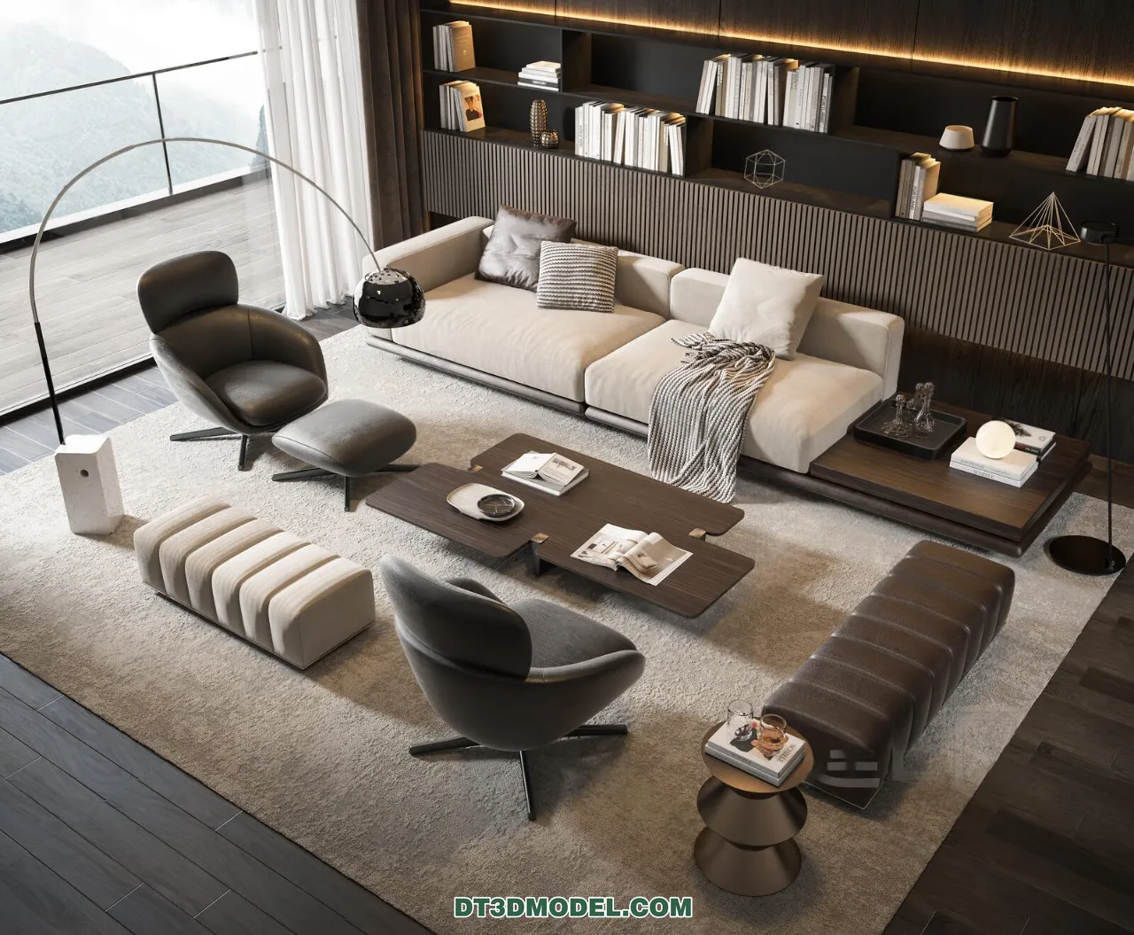Sofa 3D Blocks – 3D Model of Modern Sofa – 002 – VRAY