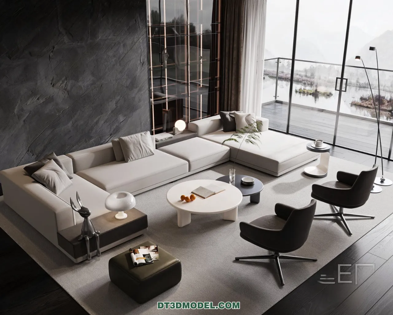 Sofa 3D Blocks – 3D Model of Modern Sofa – 003 – VRAY