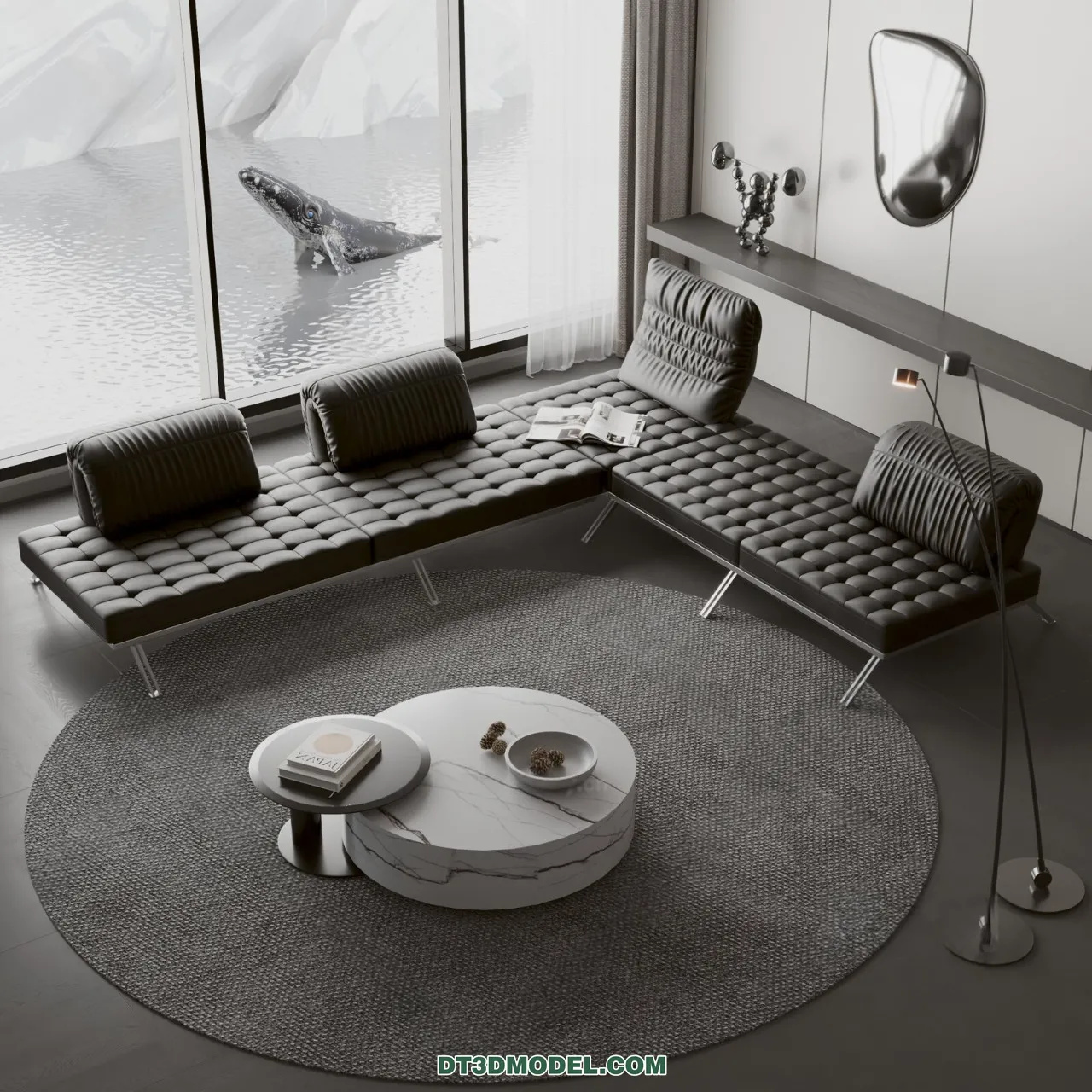 Sofa 3D Blocks – 3D Model of Modern Sofa – 005 – VRAY