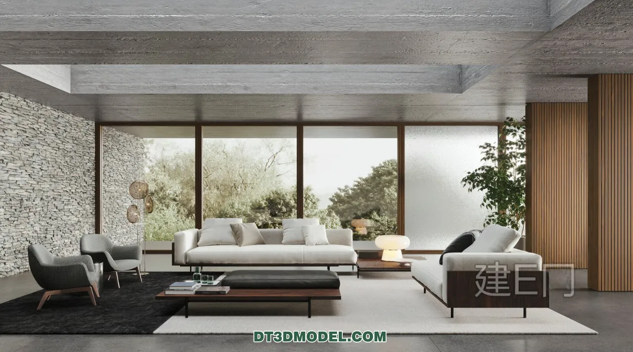 Sofa 3D Blocks – 3D Model of Modern Sofa – 007 – VRAY