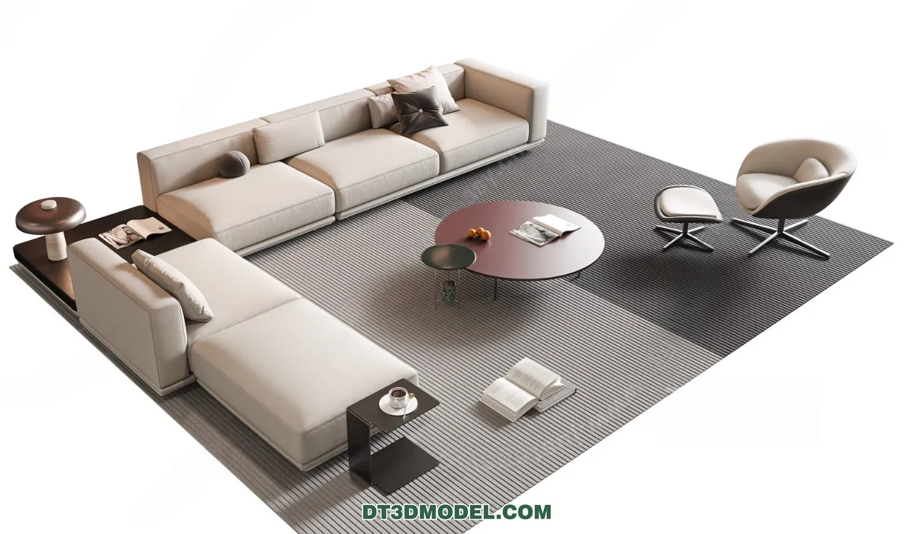 Sofa 3D Blocks – 3D Model of Modern Sofa – 012 – VRAY