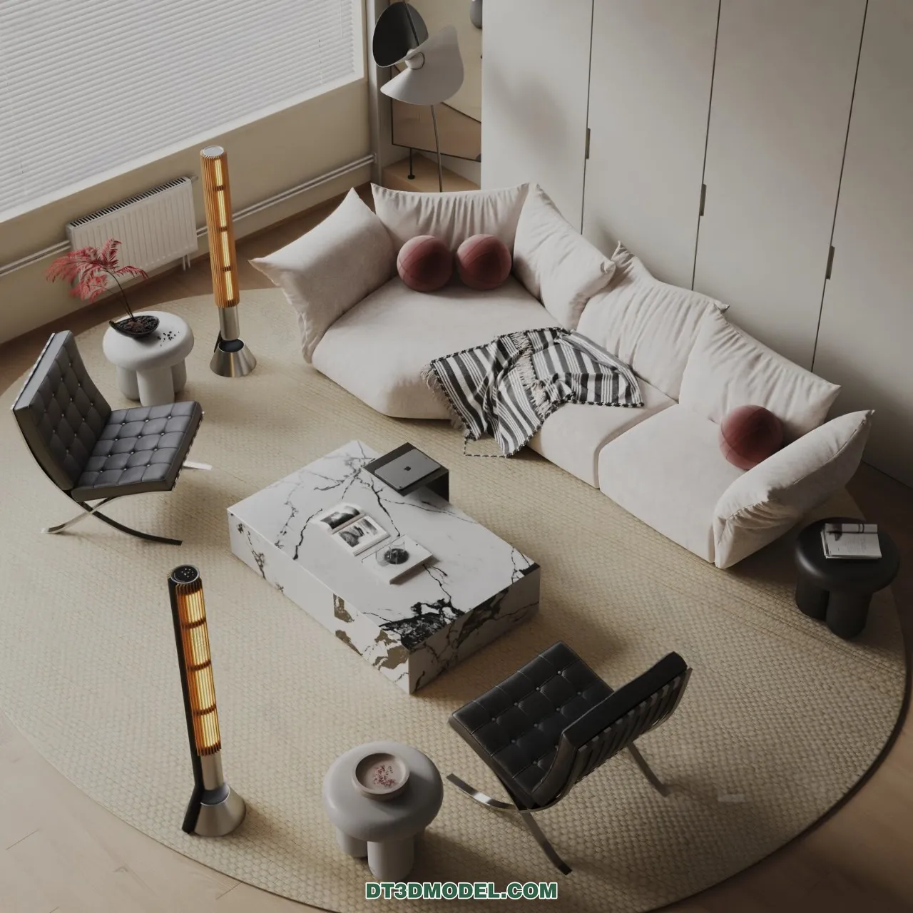 Sofa 3D Blocks – 3D Model of Modern Sofa – 015 – VRAY