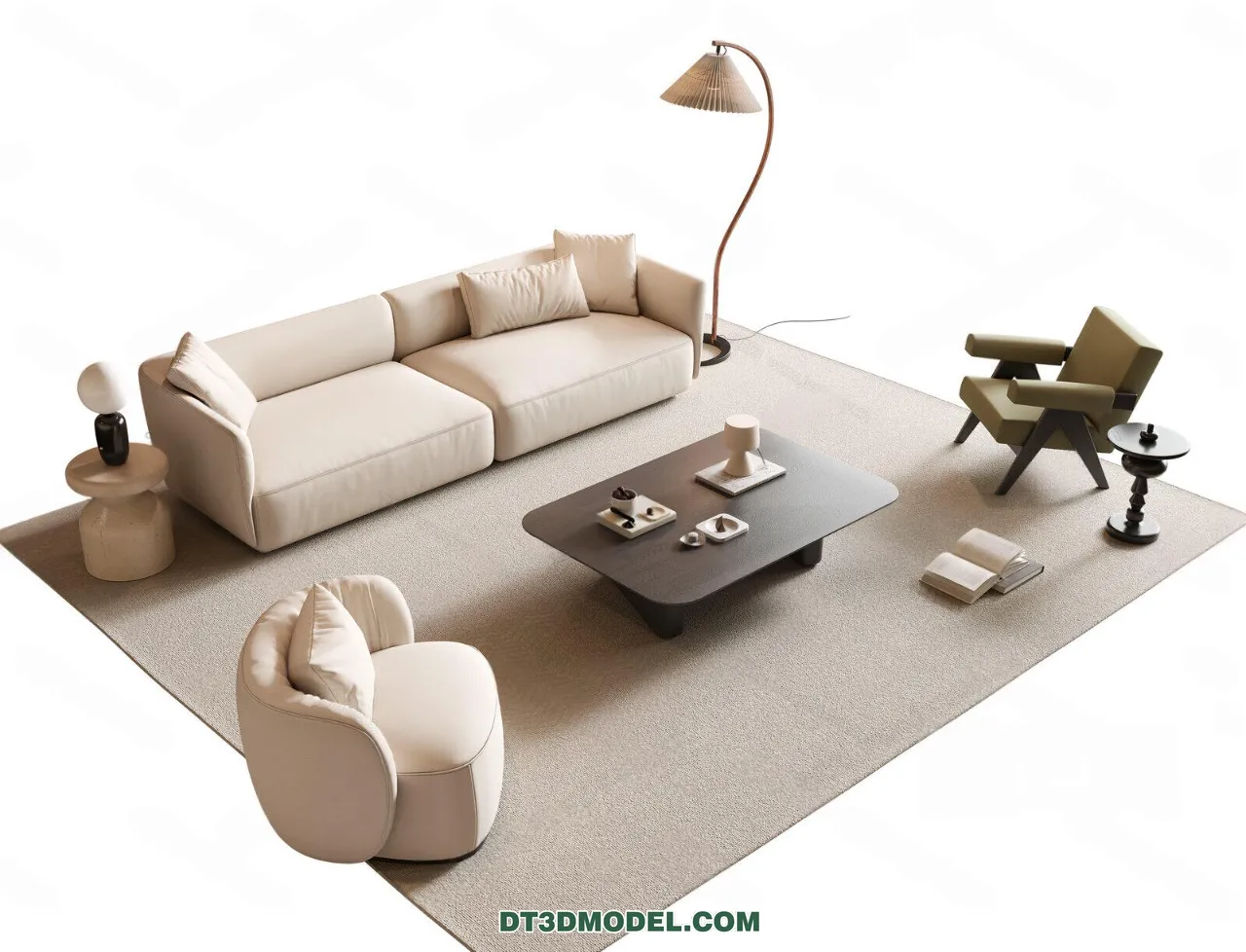 Sofa 3D Blocks – 3D Model of Modern Sofa – 019 – VRAY