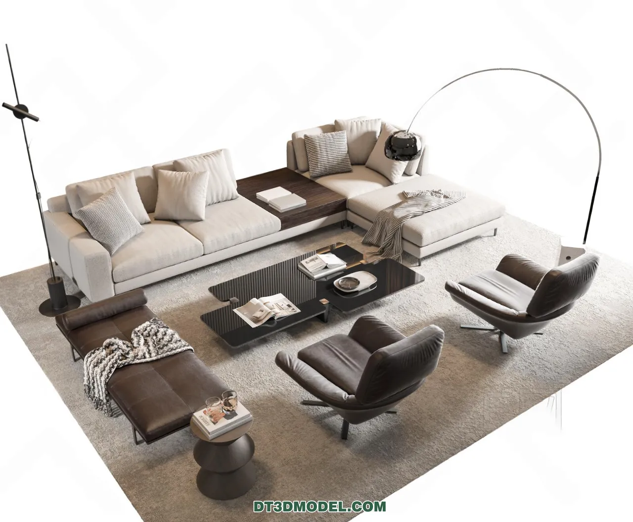 Sofa 3D Blocks – 3D Model of Modern Sofa – 021 – VRAY