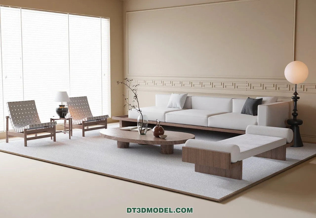 Sofa 3D Blocks – 3D Model of Modern Sofa – 025 – VRAY