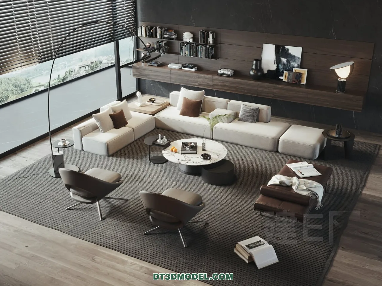 Sofa 3D Blocks – 3D Model of Modern Sofa – 026 – VRAY