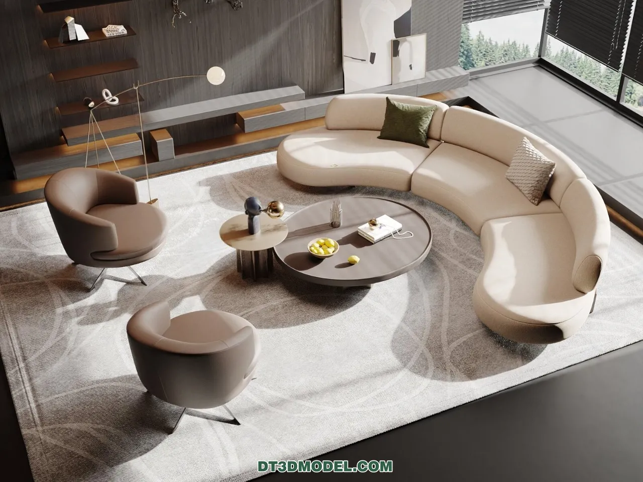 Sofa 3D Blocks – 3D Model of Modern Sofa – 029 – VRAY