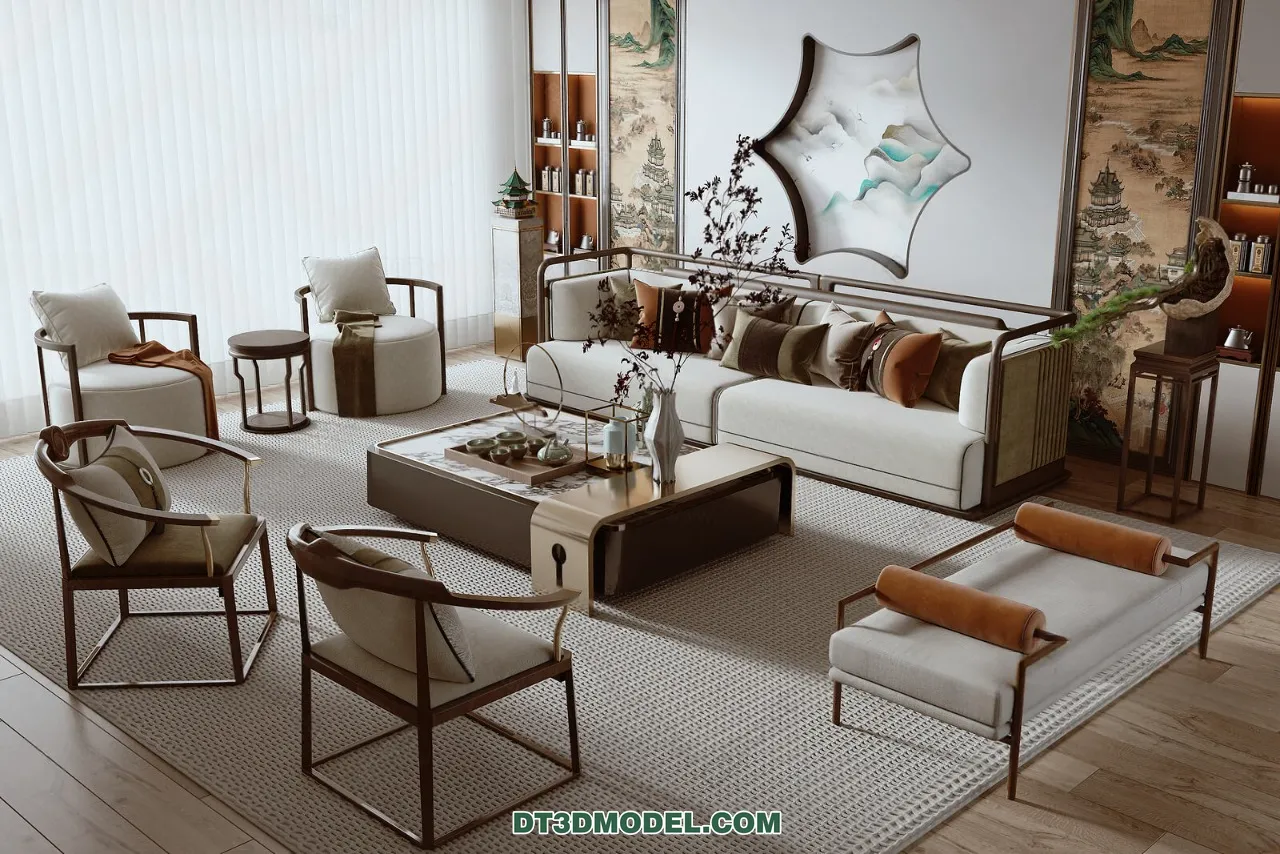 Sofa 3D Blocks – 3D Model of Modern Sofa – 030 – VRAY